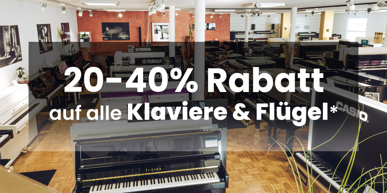 zoom 20-40% Rabatt auf alle Klaviere & Flügel